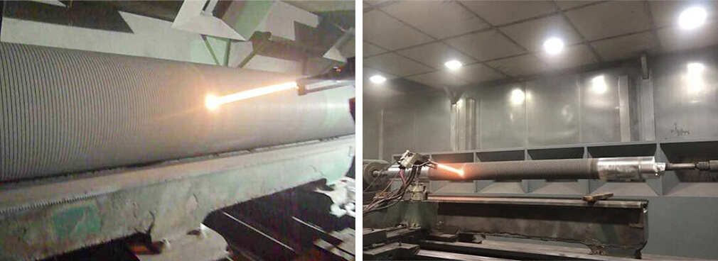 上複卷機軸采用超音速熱噴塗碳化鎢 上複卷機軸采用超音速熱噴塗碳化鎢